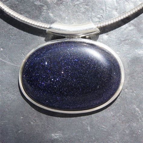 Blue Goldstone Pendant | Lumina Jewellery