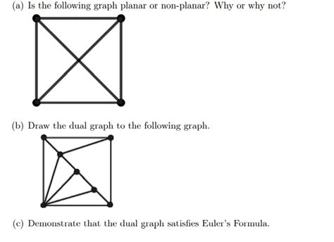 SOLVED: Is the following graph planar Or non-planar? Why O why not? Draw the dual graph to the ...