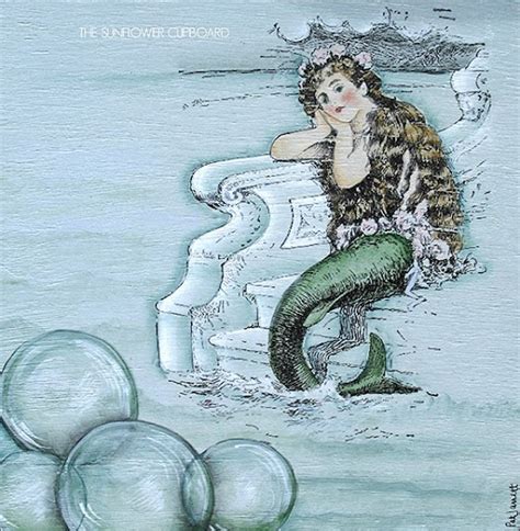 Vintage Mermaid Art Piece - Reader Featured Project - The Graphics Fairy