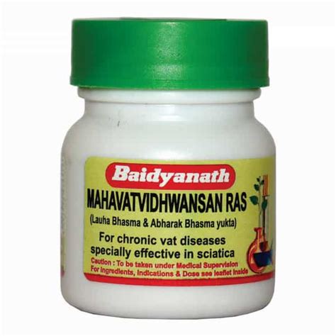 Buy BAIDYANATH NAGPUR MAHAVAT VIDHWANSAN RAS 80 TABLETS | AYURVEDIC PAIN RELIEF MEDICIN Online ...