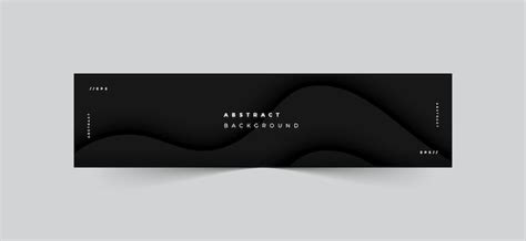 Premium Vector | Black linkedin banner abstract background