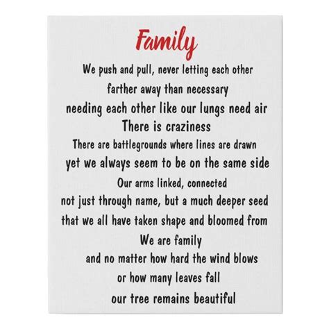 Family tree poem faux canvas print | Zazzle.com in 2021 | Tree poem, Family tree, Poems