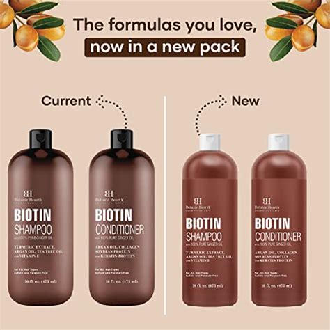 BOTANIC HEARTH Biotin Shampoo and Conditioner Set - with Ginger Oil ...