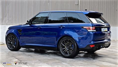 Range Rover Sport SVR Blue with Vorsteiner V-FF 107 Aftermarket Wheels Wheel | Wheel Front