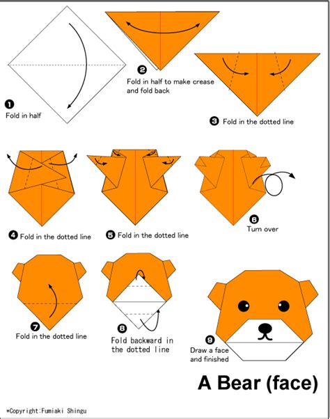 Origami Bear Diagram - Origami