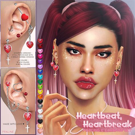 Piercing & Earrings Set at Praline Sims » Sims 4 Updates