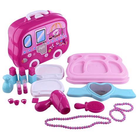 New Children Pretend Play Kid Make Up Toys Makeup Set Hairdressing Simulation Plastic Toy For ...