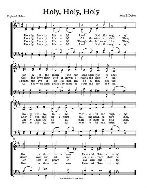 Free Choir Sheet Music - Holy, Holy, Holy | Sheet music, Choir, Music