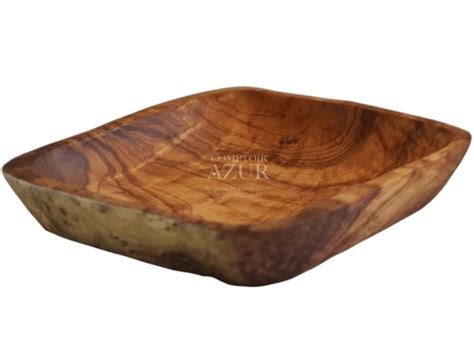 Coupelle en bois, forme carré - Produit Artisanal