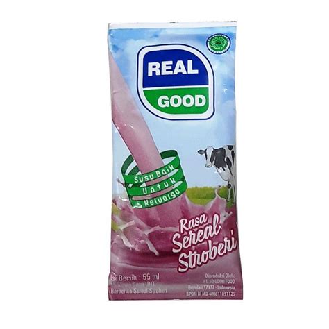 Jual Susu UHT Real Good 60ml Sereal Strawberry | Shopee Indonesia