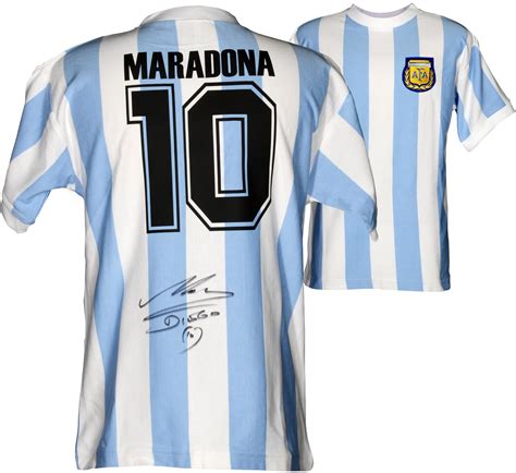 Authentic Autographed Soccer Jerseys - Framed Diego Maradona Argentina ...