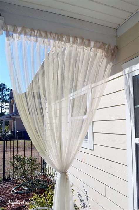 "DIY Screened Porch" Sheer Curtains--18 months later | 11 Magnolia Lane