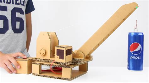 How to Make Hydraulic Powered Crane from Cardboard