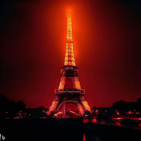 Premium AI Image | The Eiffel Tower at night
