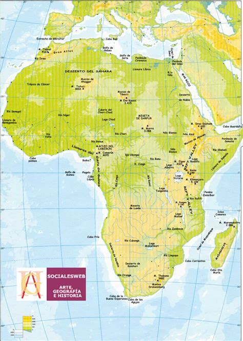 ROMEL: Mapa fisico de África