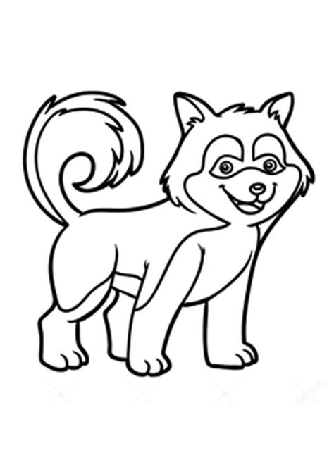 Husky Puppy Coloring Pages Printable