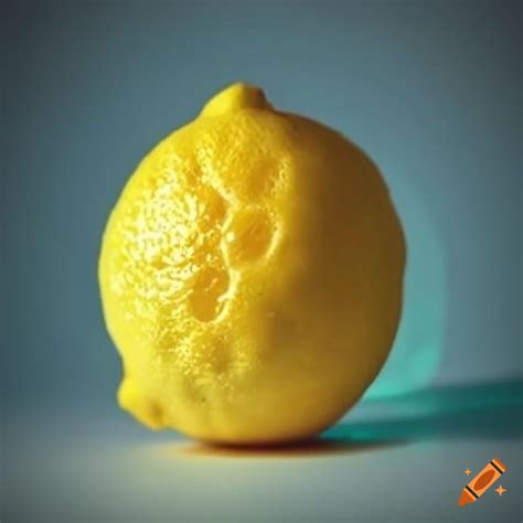 Lemon on a white background on Craiyon