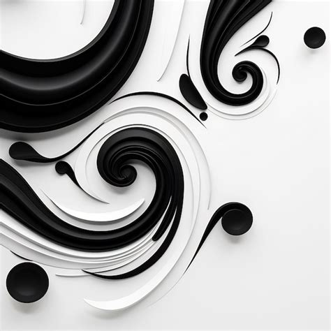 Premium AI Image | a black and white art piece with black and white circles on it