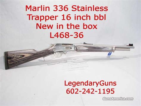 Marlin 336 30/30 Stainless "Trapper" 16 Inch bb... for sale