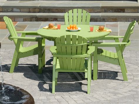 Seaside Casual Shellback Adirondack Recycled Plastic Dining Set ...