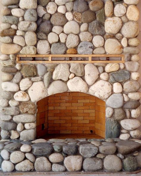 River Rock Fireplace Cabin Fireplace, Stone Fireplace, Outdoor ...