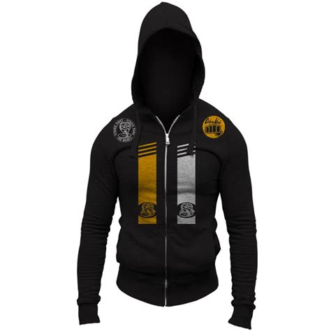 Cobra Kai No Mercy Twin Chest Logo Design Adult Zip-up Hoodie Sponsored ...