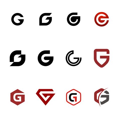 set of initial letter G logo design vector | MasterBundles