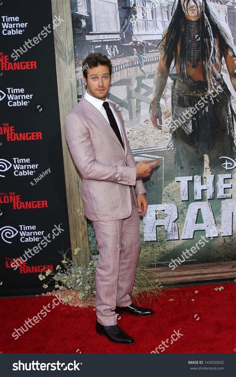 Armie Hammer Lone Ranger Premiere Disneys Stock Photo 143550925 ...