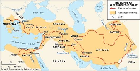 Alexander III Empire's area, Regions and the route of the campaign,... | Download Scientific Diagram