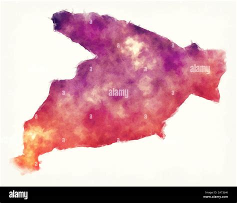 Alborz province watercolor map of Iran Stock Photo - Alamy