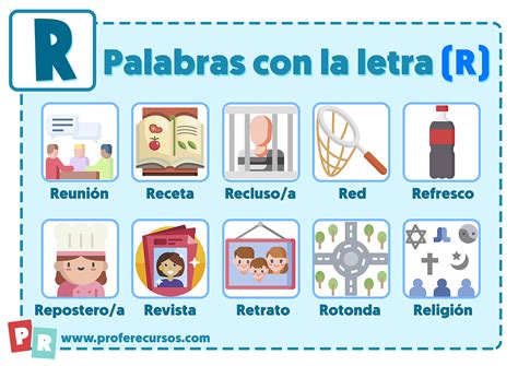 Palabras con letra R para niños