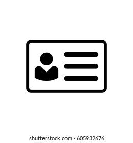 Id Card Icon Stock Vector (Royalty Free) 605932676 | Shutterstock