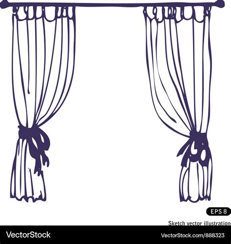 Curtains Royalty Free Vector Image - VectorStock