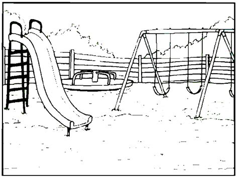 Swing Set Coloring Page - Coloring Home