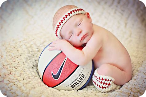 Newborn Baby Photo Prop Basketball Headband and Leg Warmers