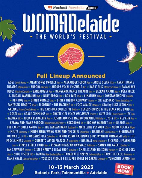 WOMADELAIDE completes its stunning 2023 Festival lineup – 35 New Artists Announced