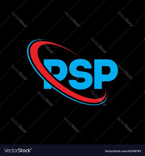 Psp logo letter letter logo design Royalty Free Vector Image