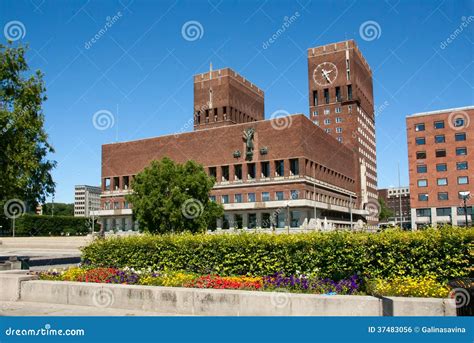 Norway. Oslo. the City Hall. Stock Photo - Image of norway, landmark ...