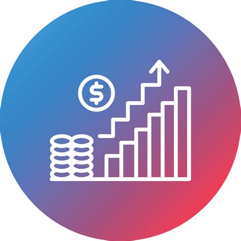 Economy Line Gradient Circle Background Icon 16804616 Vector Art at ...