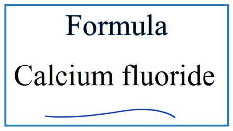 How to Write the Formula for Calcium fluoride - YouTube