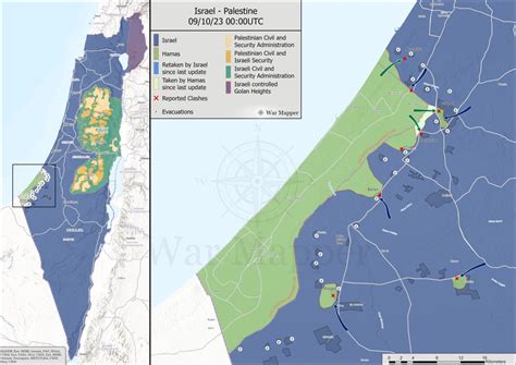 Israel War Map Shows Areas Fought For By Hamas