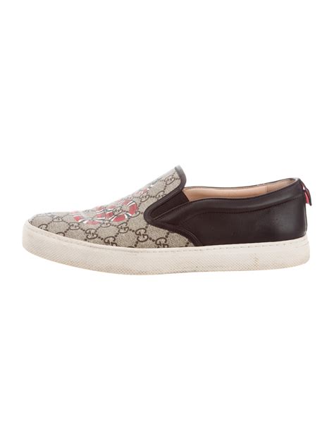 Gucci Snake Print Slip-On Sneakers - Sneakers, Shoes - GUC240443 | The RealReal