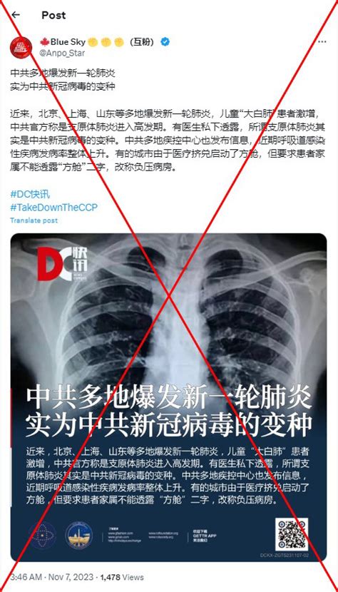 Social media users falsely claim China pneumonia outbreak 'caused by ...