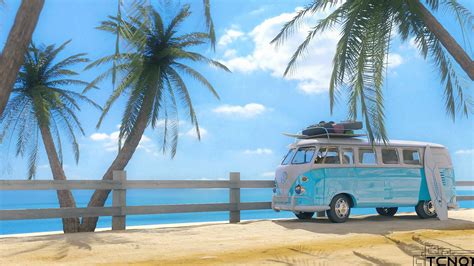 Hippie Van Beach Wallpapers on WallpaperDog