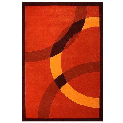 Acura Rugs Contempo Abstract Handmade Tufted Wool Orange Area Rug | Wayfair | Yellow area rugs ...