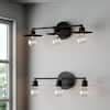 Nathan James Pattinson 26 in. 3-Lights Bathroom Vanity-Light Fixture with Black Metal Frame and ...