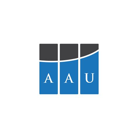 AAU letter logo design on black background. AAU creative initials ...