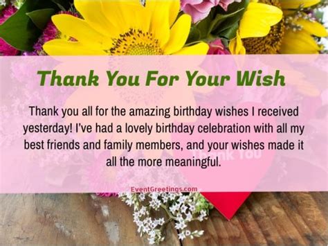 50 Best Thank You Messages for Birthday Wishes - Quotes And Notes