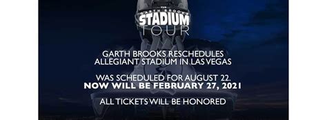 Garth Brooks Reschedules Allegiant Stadium Opening Concert to 2021