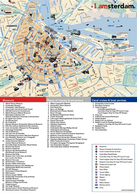 Amsterdam museum map - Amsterdam museums map (Netherlands)